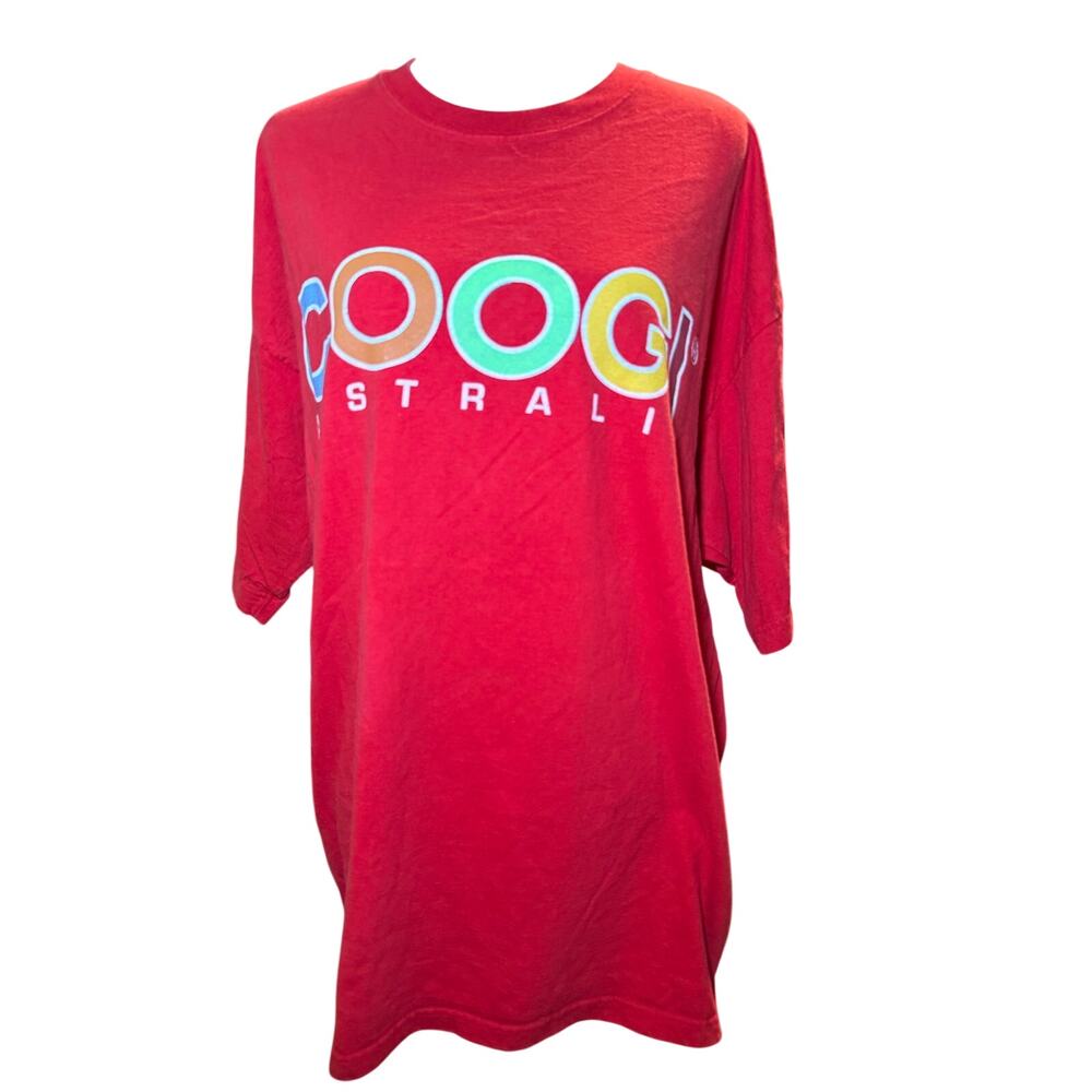 Coogi Australia Graphic Logo Tee, Red Oversized Y2K Retro, Men's Size 2XL